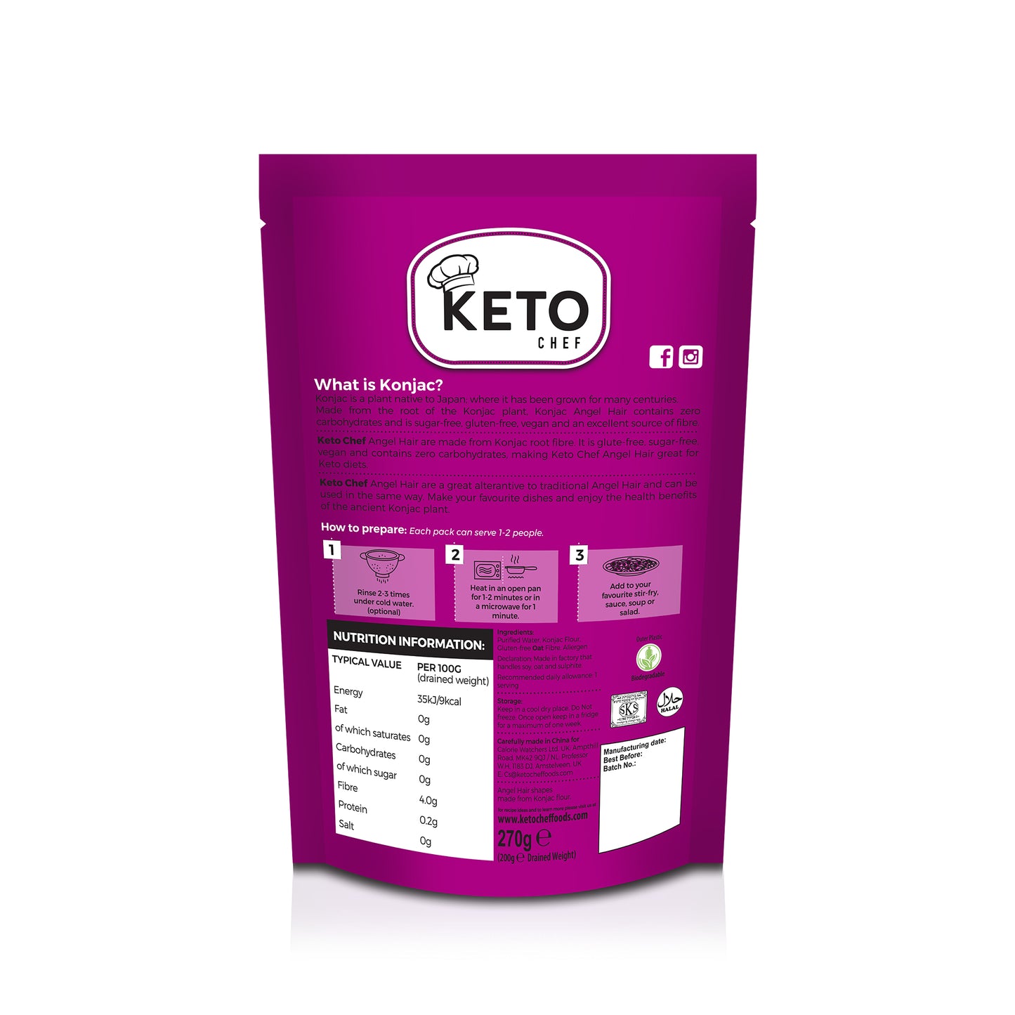 Keto Chef Angel Hair Pasta