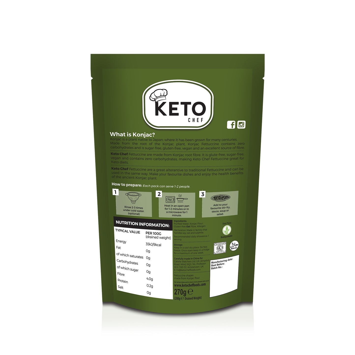 Keto Chef Fettuccine Pasta