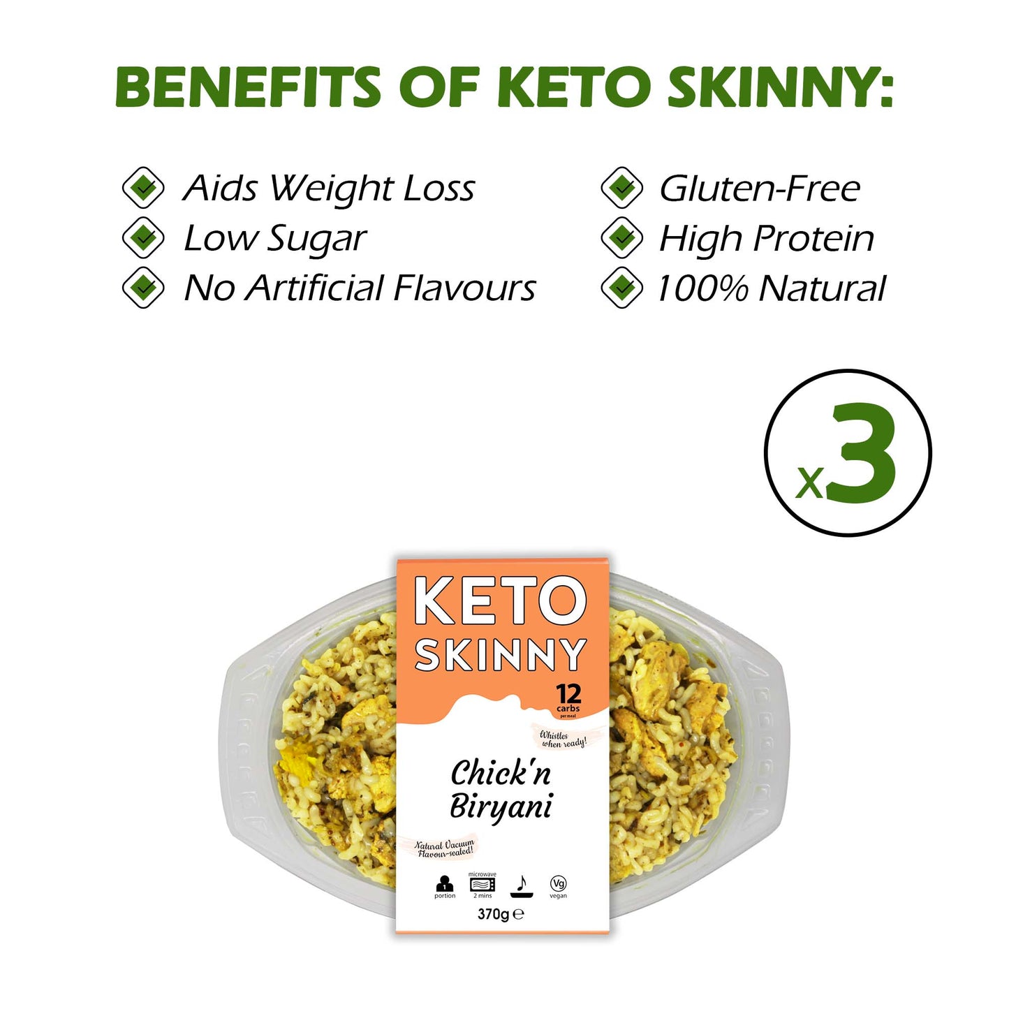 Keto Skinny Chick'n Biryani