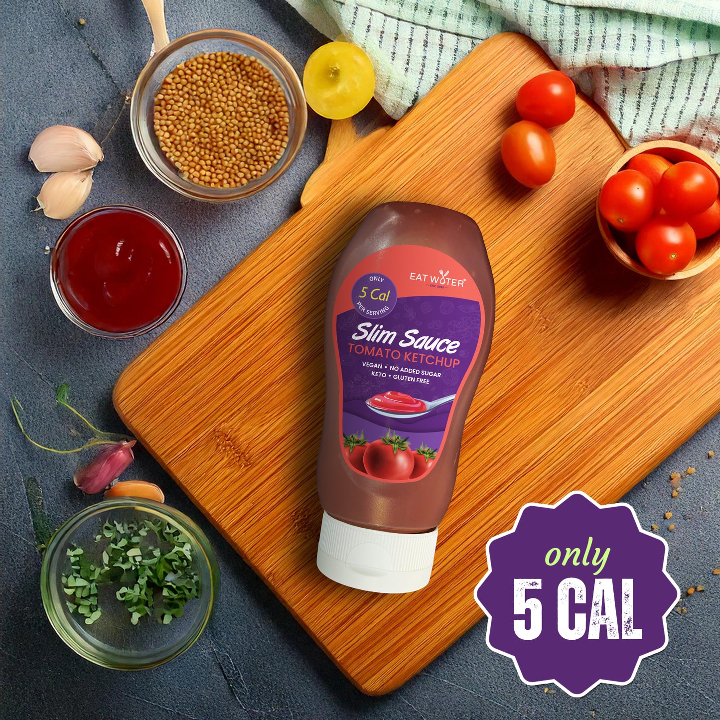 Eat Water Slim Sauce Assorted Combo (Sweet Chilli, Sweet Curry, BBQ, Ketchup)