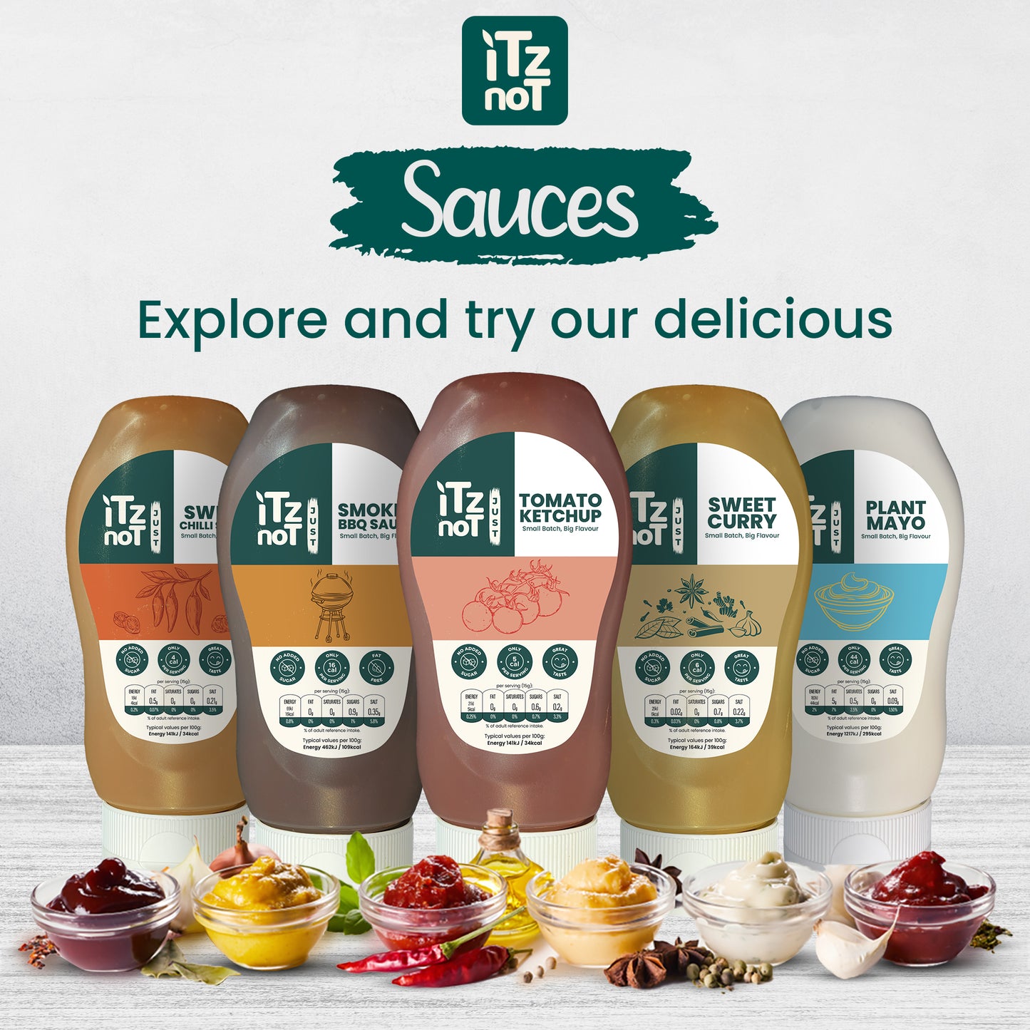 iTz noT Sauces Combo - BBQ, Mayo, Ketchup
