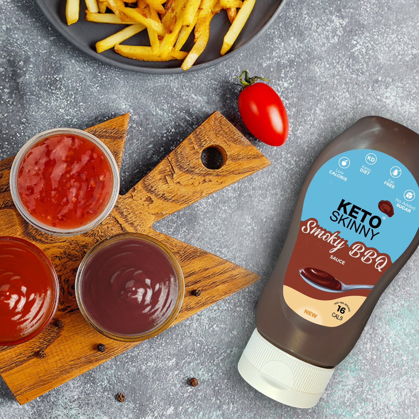Keto Skinny Assorted Combo(Sweet Chilli, Sweet Curry, BBQ, Ketchup)