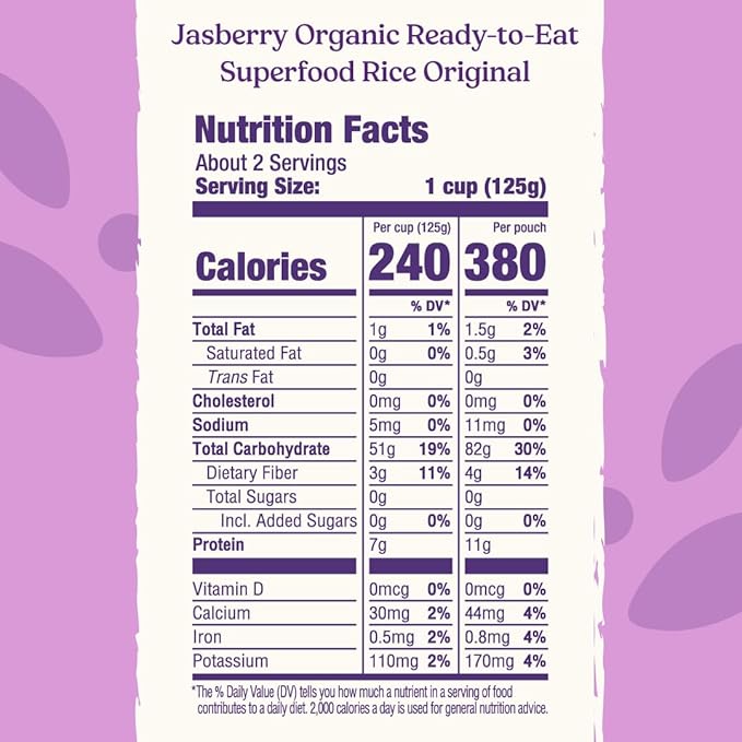 Jasberry Organic Rice - Superfood Rice with High Antioxidants, Ready to Eat or Heat, 100% Jasberry Rice, Non-GMO, Gluten-Free, USDA Certified Organic, Vegan (Pack of 6, Mix Pack)