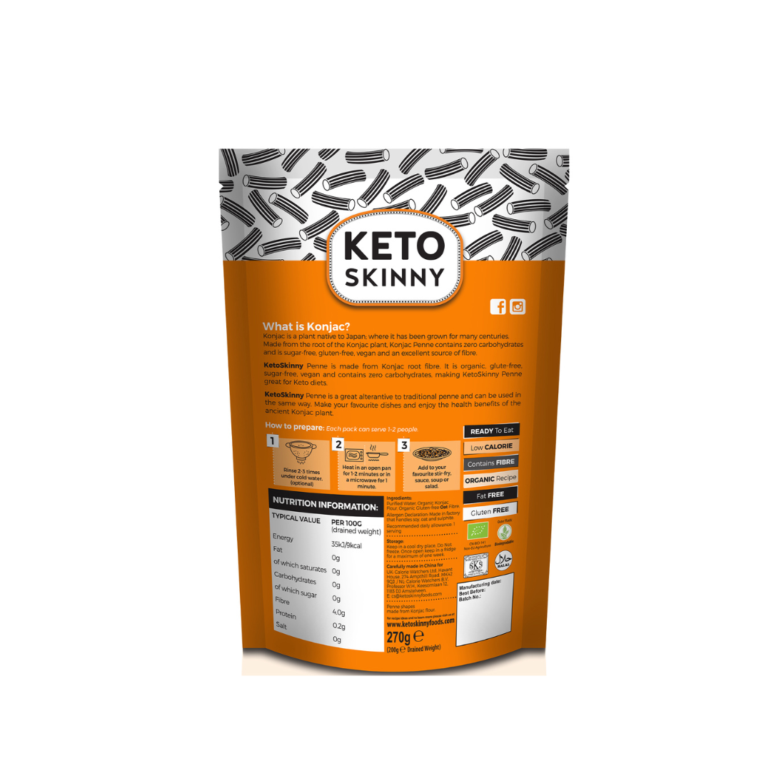 Keto Skinny Penne Pasta