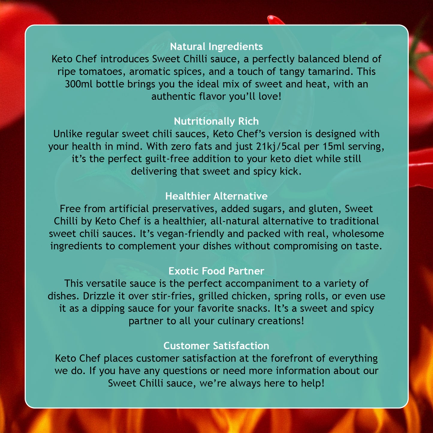 Keto Chef Sweet Chilli Sauce