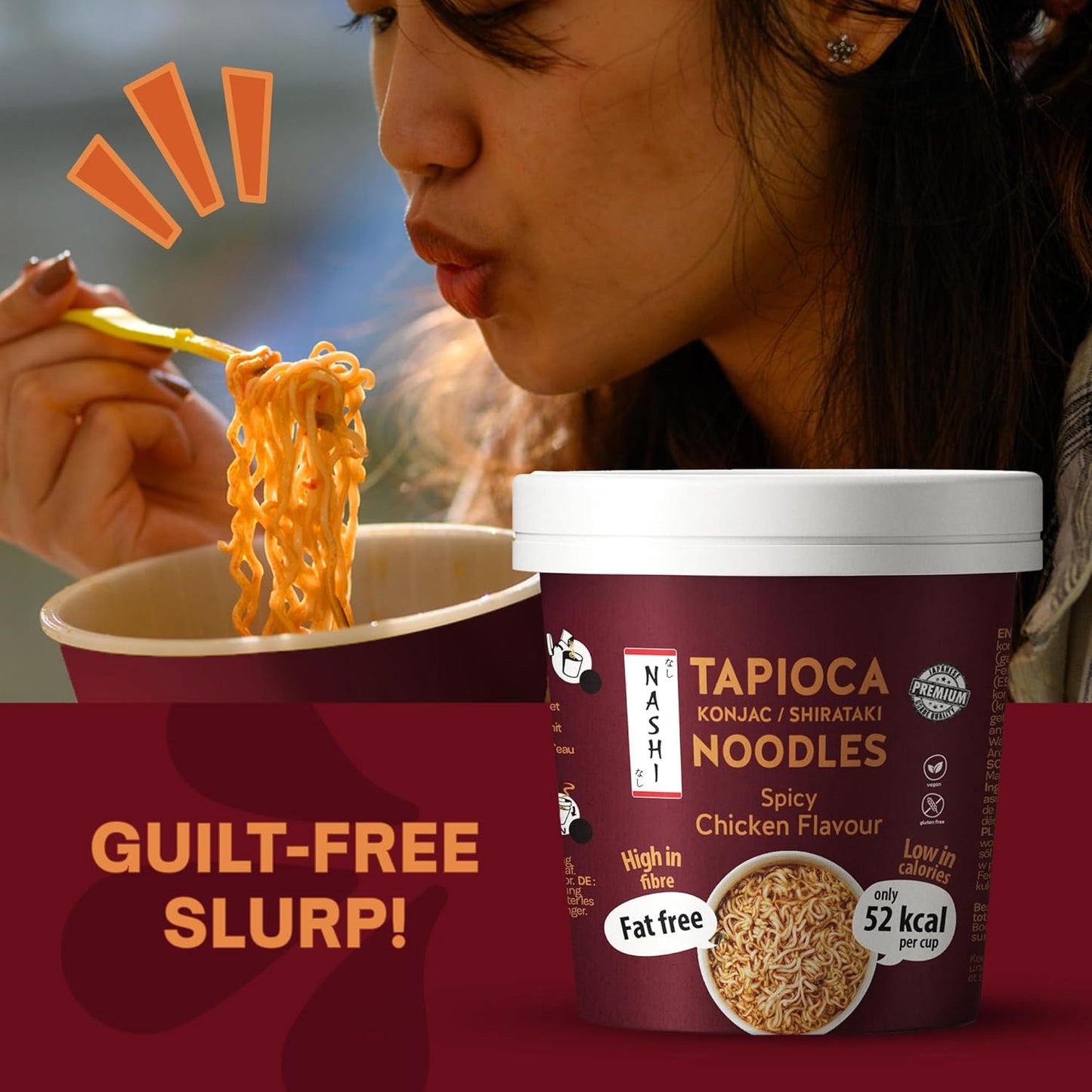 Nashi Tapioca Konjac Shirataki Pot Noodles- Spicy Chicken Flavour
