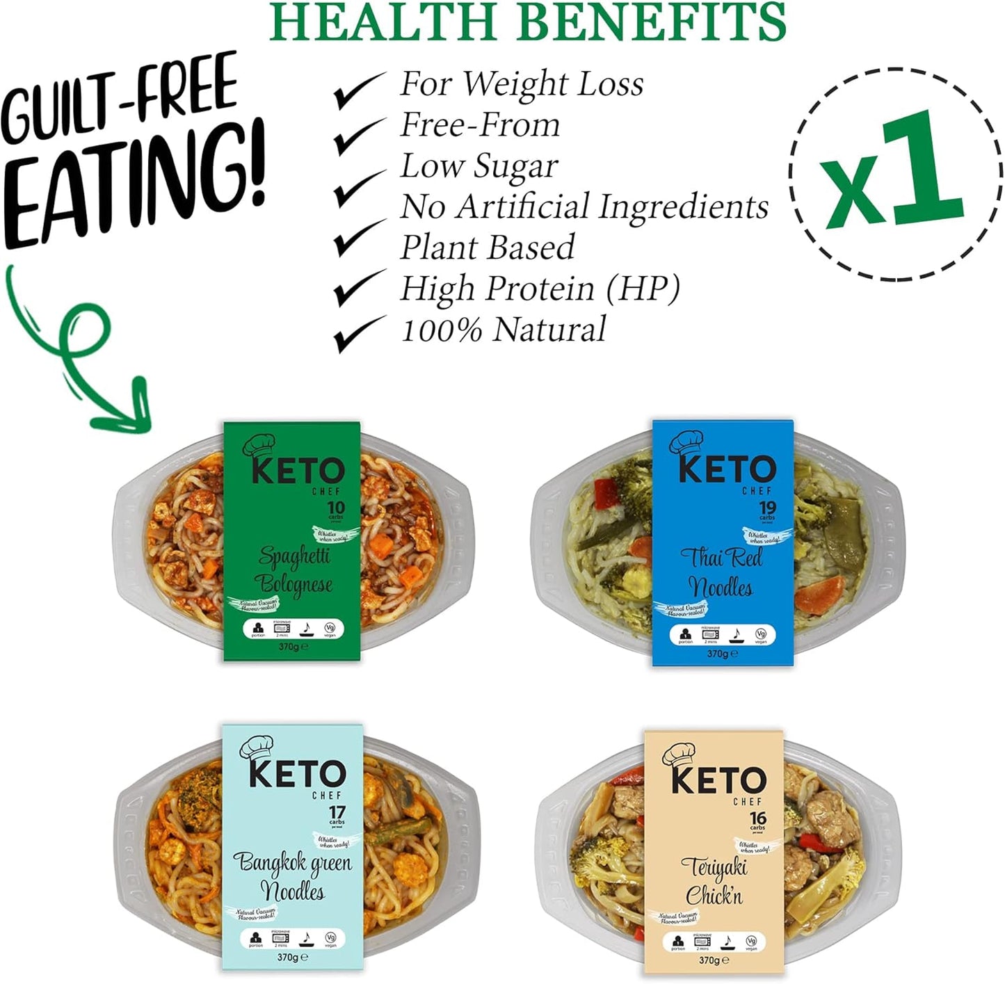Keto Chef Instant Curry Noodle Meals Combo