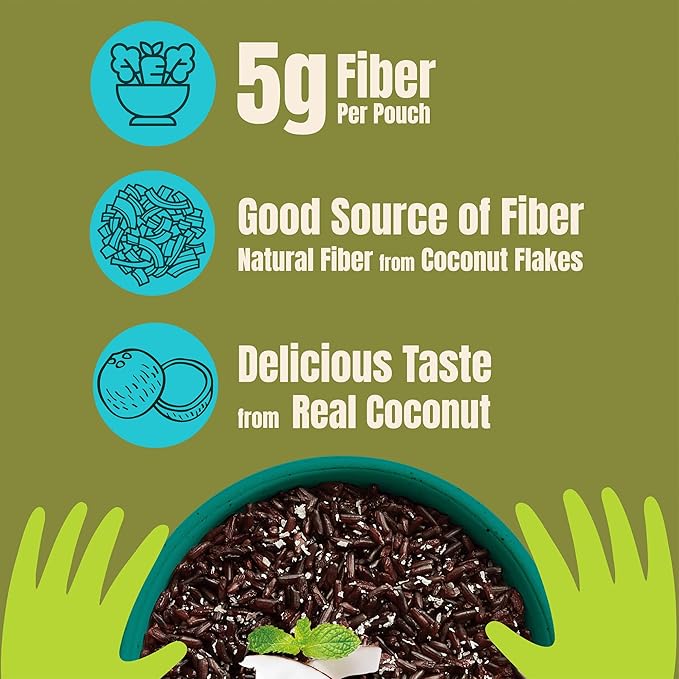Jasberry Organic Rice - Superfood Rice with High Antioxidants, Ready to Eat or Heat, 100% Jasberry Rice, Non-GMO, Gluten-Free, USDA Certified Organic, Vegan (Pack of 6, Coconut)