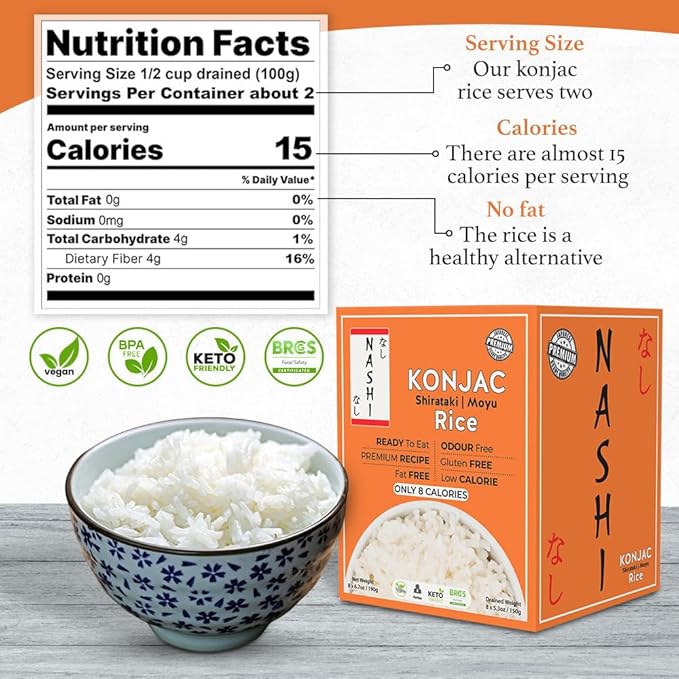 Nashi Shirataki Konjac Moyu Rice