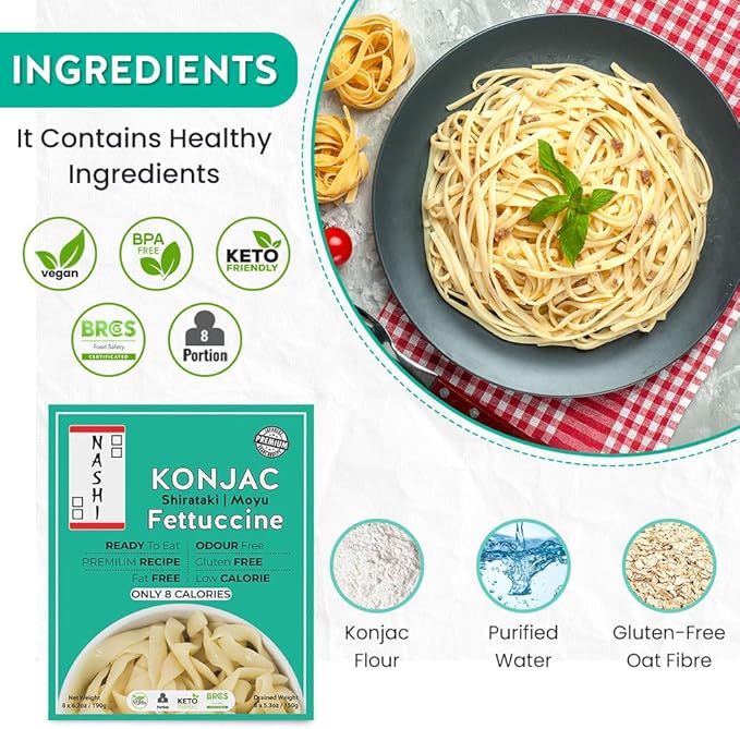 Nashi Shirataki Konjac Fettuccine Pasta