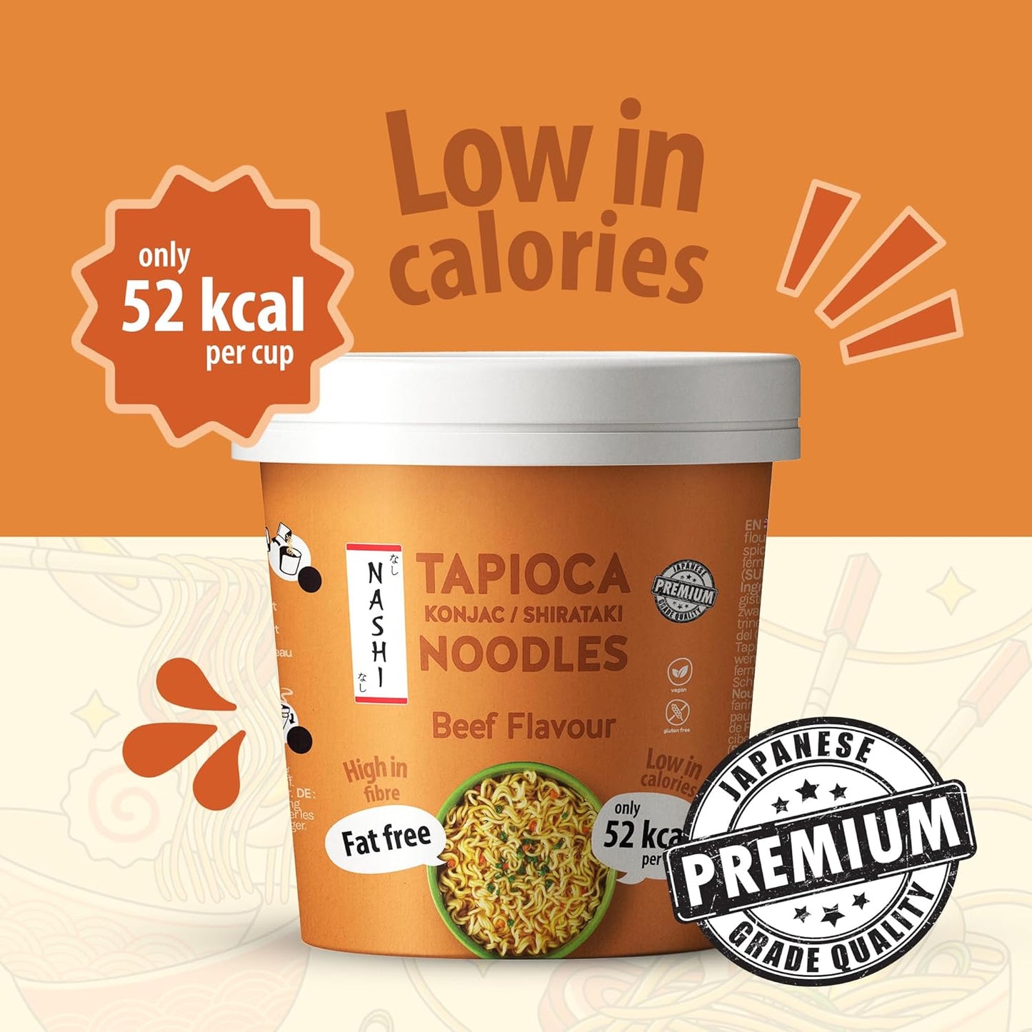 Nashi Tapioca Konjac Shirataki Pot Noodles- Beef Flavour