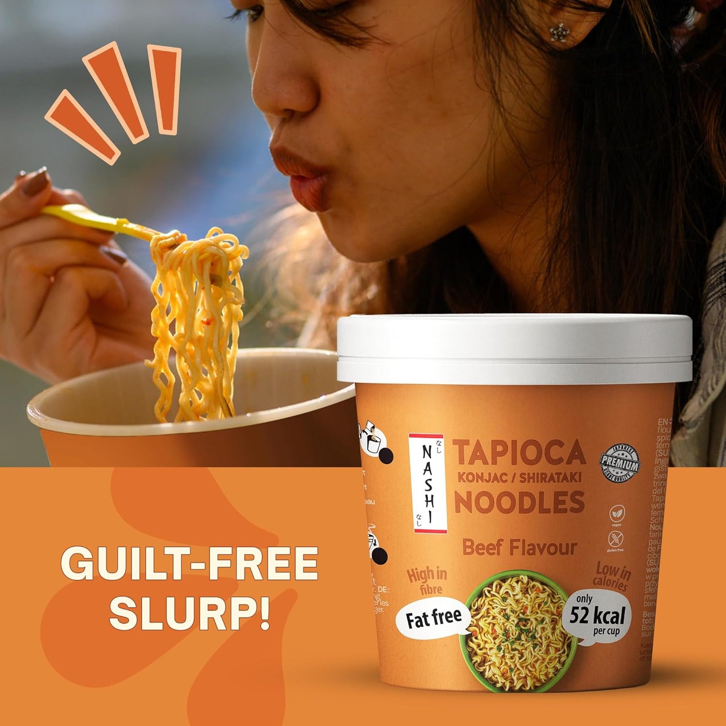 Nashi Tapioca Konjac Shirataki Pot Noodles- Beef Flavour
