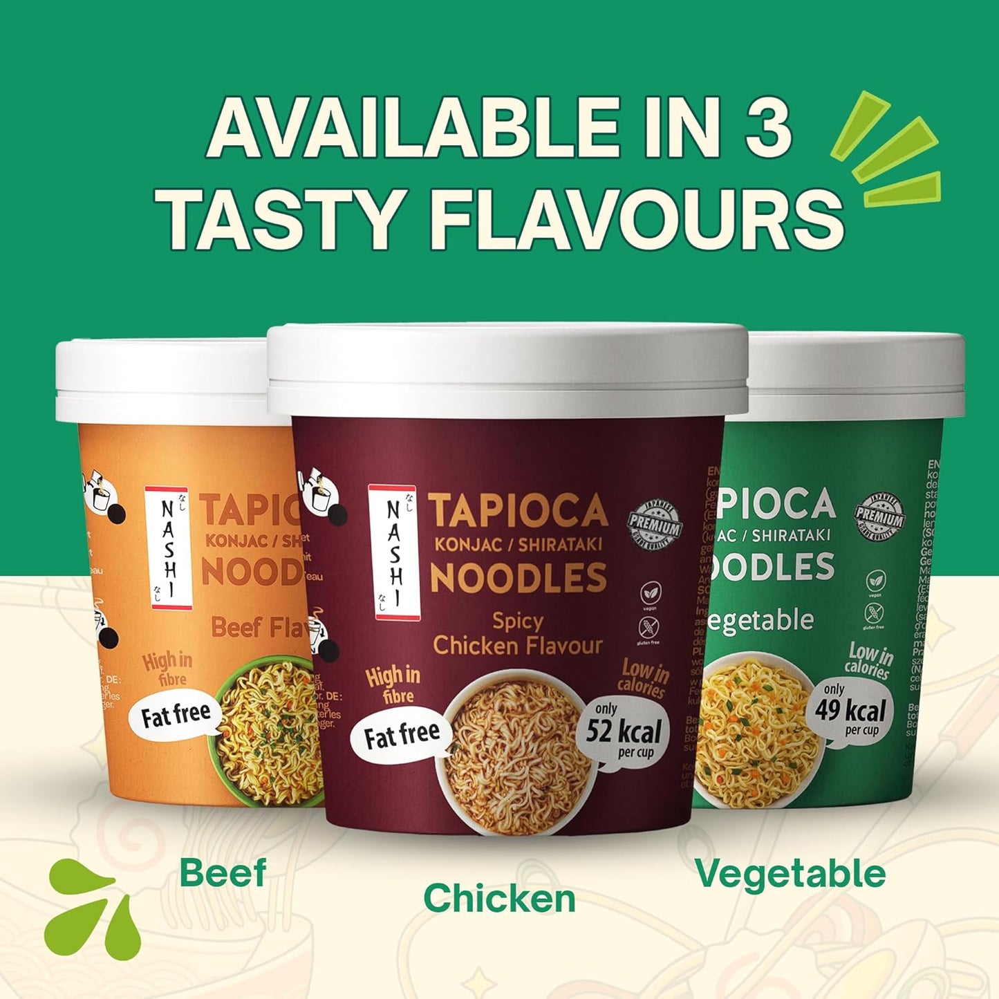 Nashi Tapioca Konjac Shirataki Pot Noodles -Vegetable