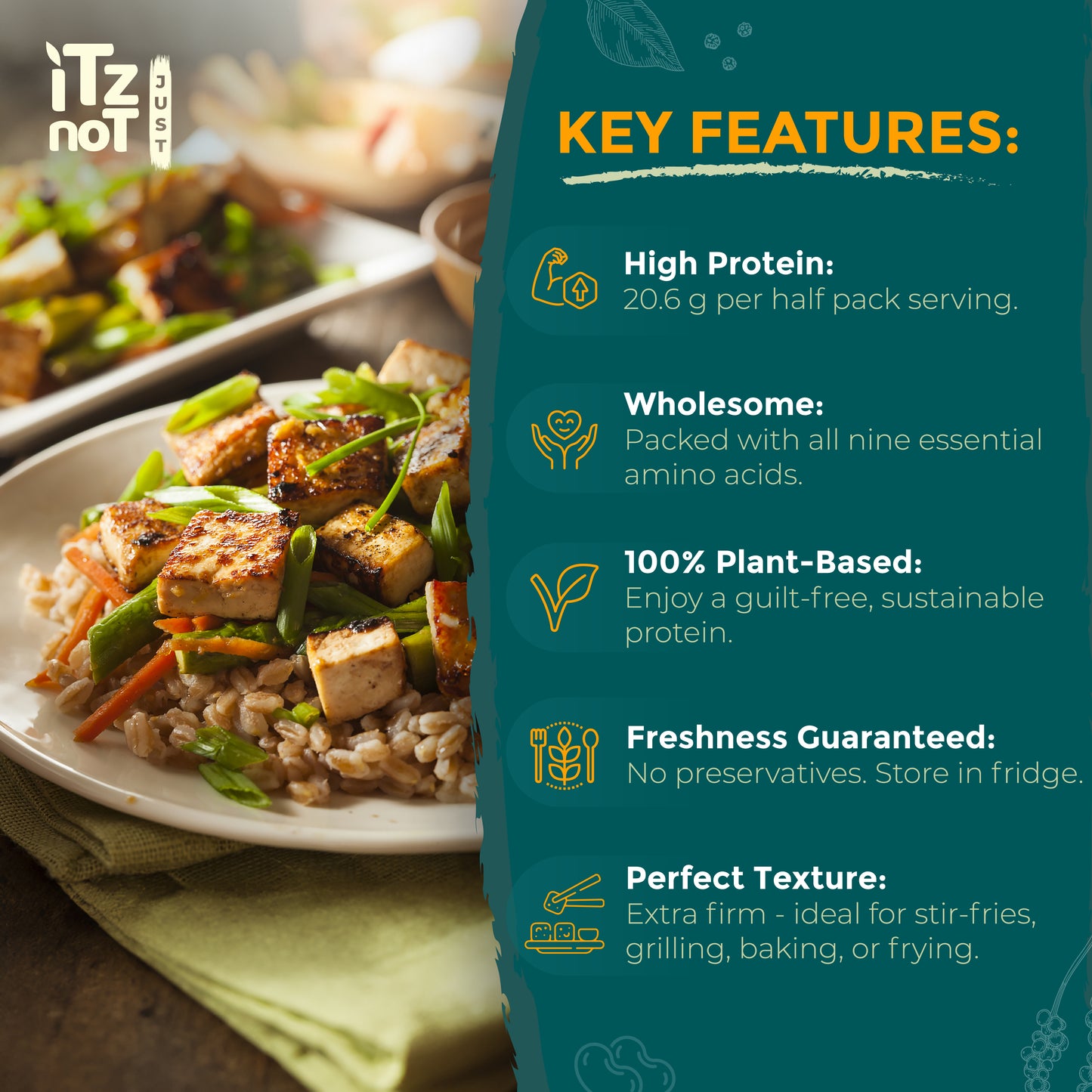 'iTz noT Just' Tofu - Black Pepper