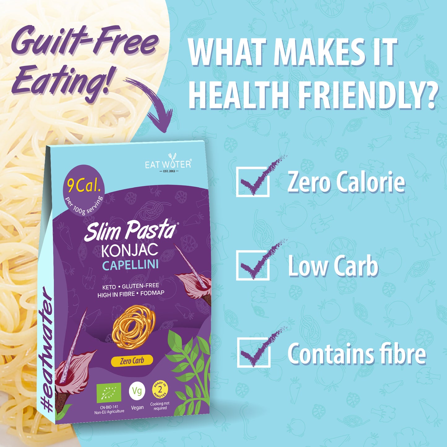 Eat Water Slim Organic Capellini