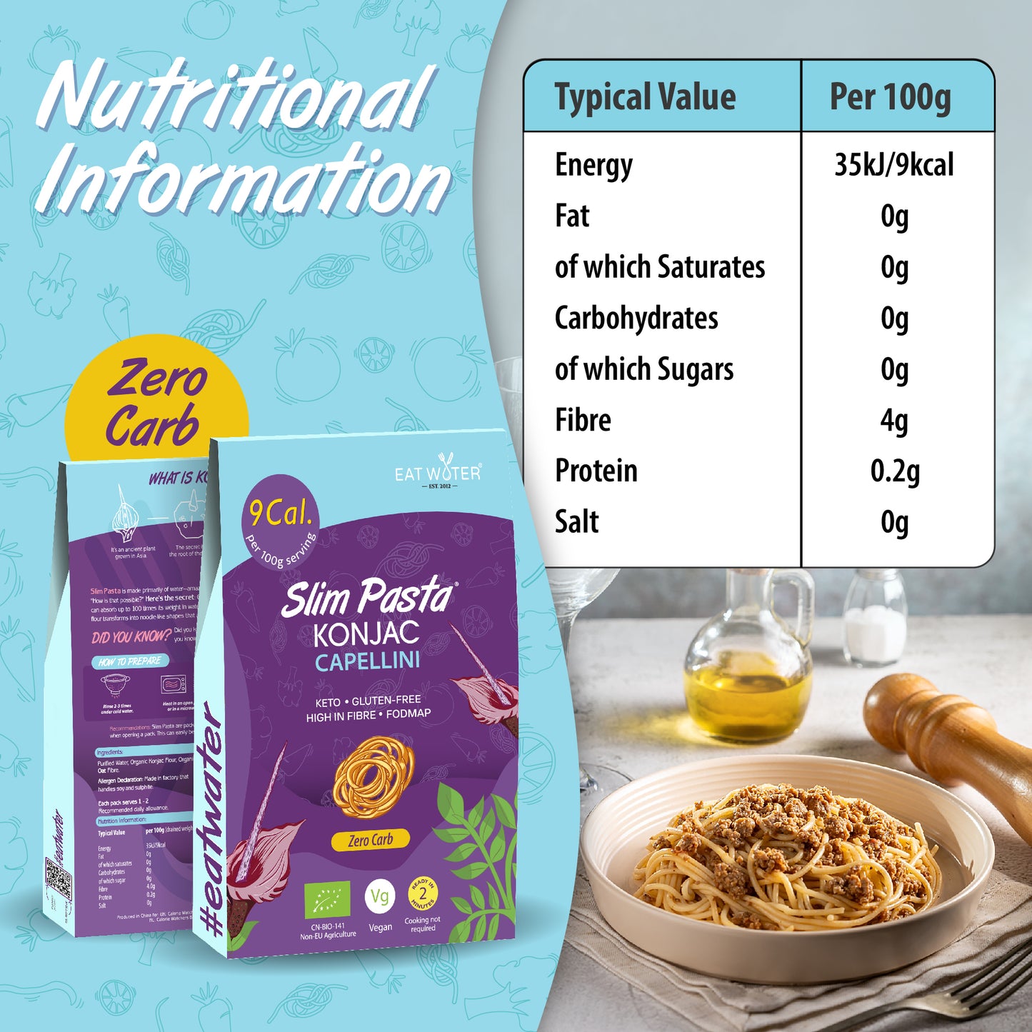 Eat Water Slim Organic Capellini