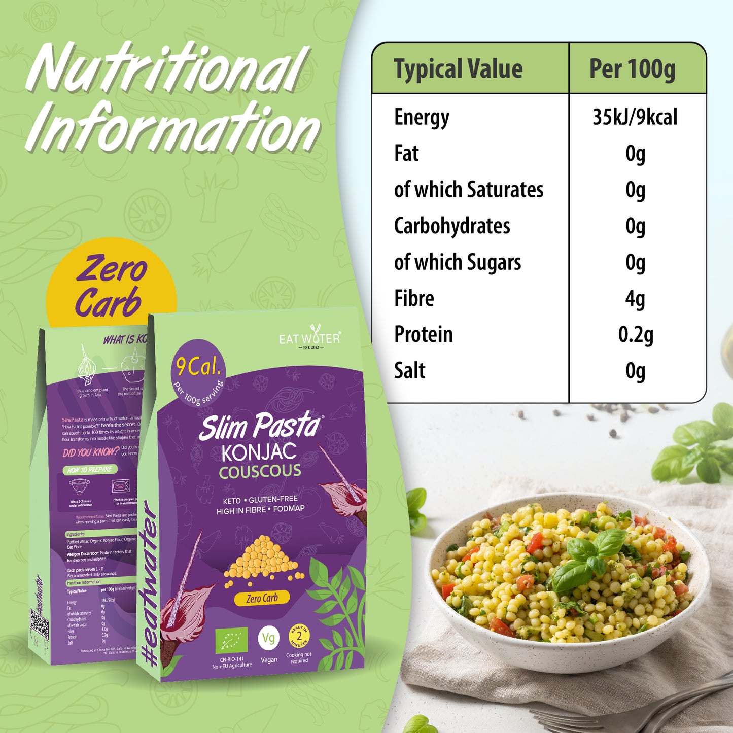 Eat Water Slim Organic Couscous