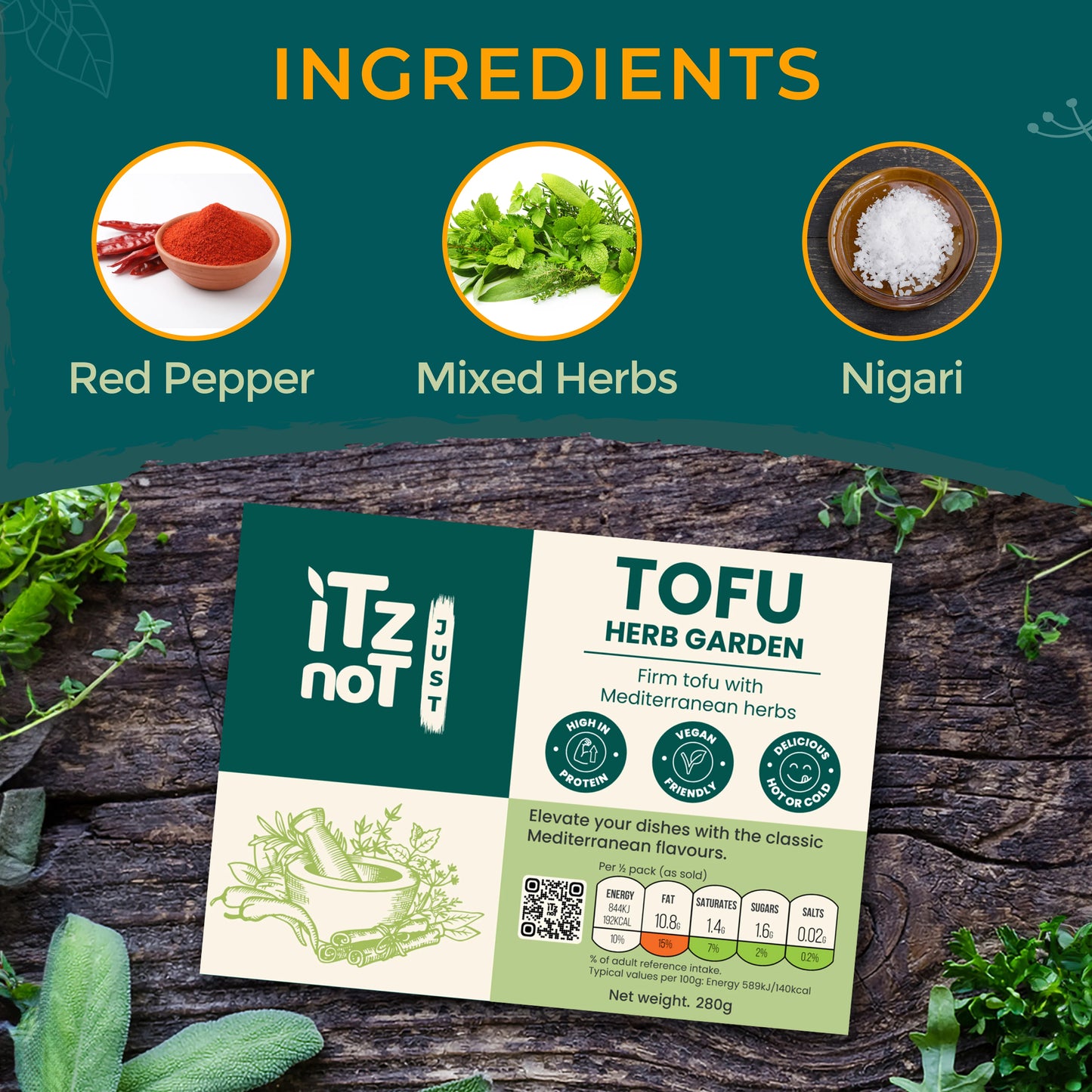 'iTz noT Just' Tofu - Mediterranean Herbs