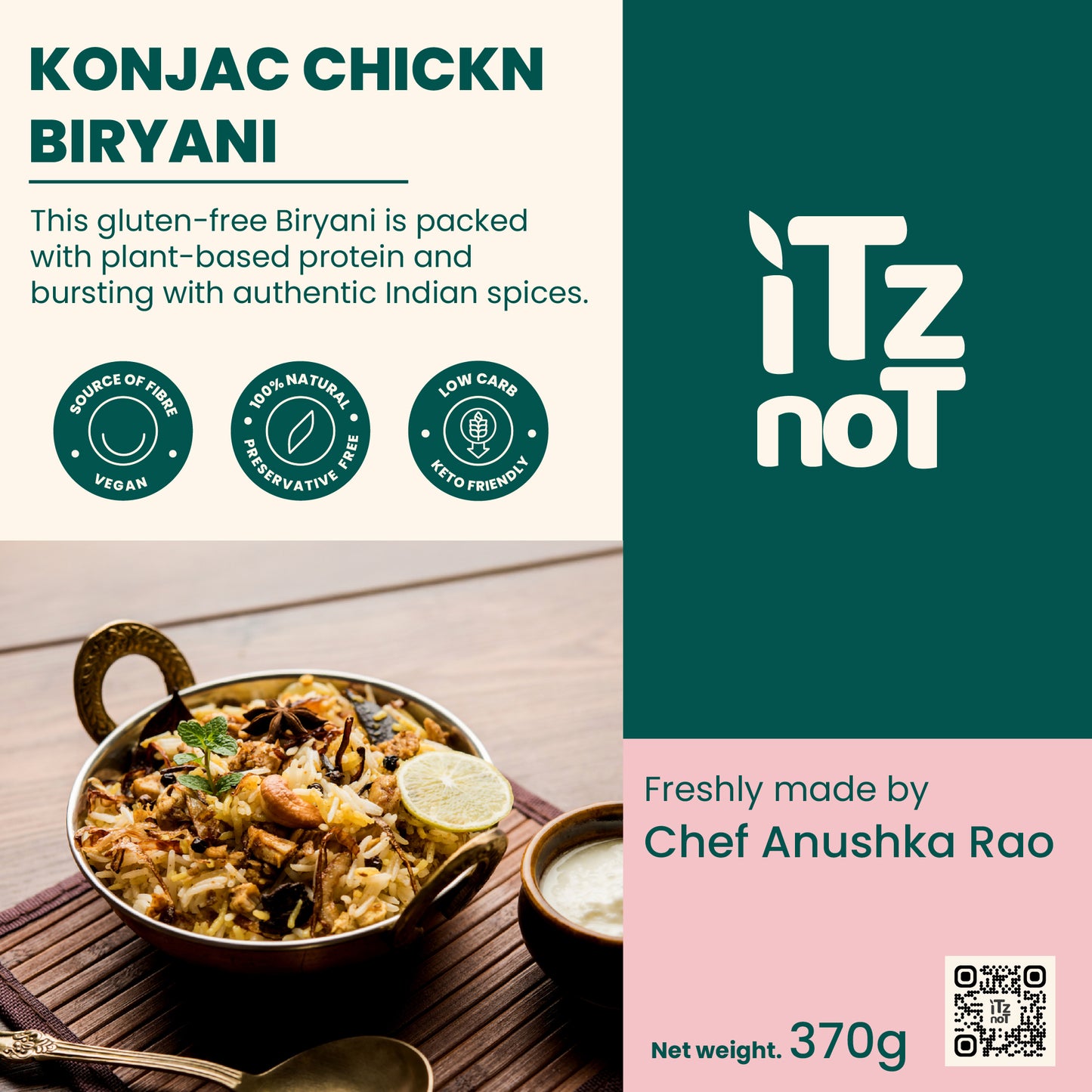 iTz noT Konjac Chick'n Biryani