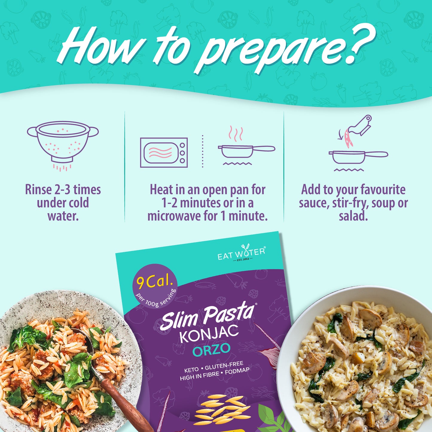 Eat Water Slim Organic Orzo