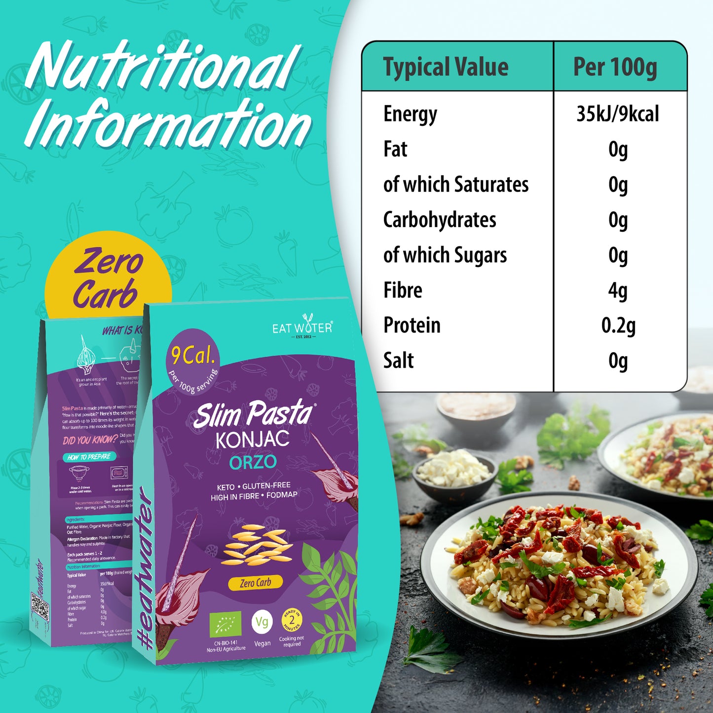Eat Water Slim Organic Orzo