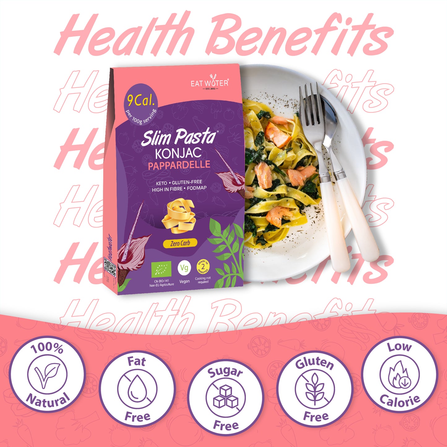 Eat Water Slim Organic Papardelle
