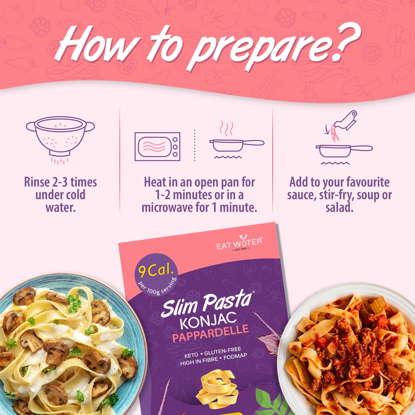 Eat Water Slim Organic Papardelle