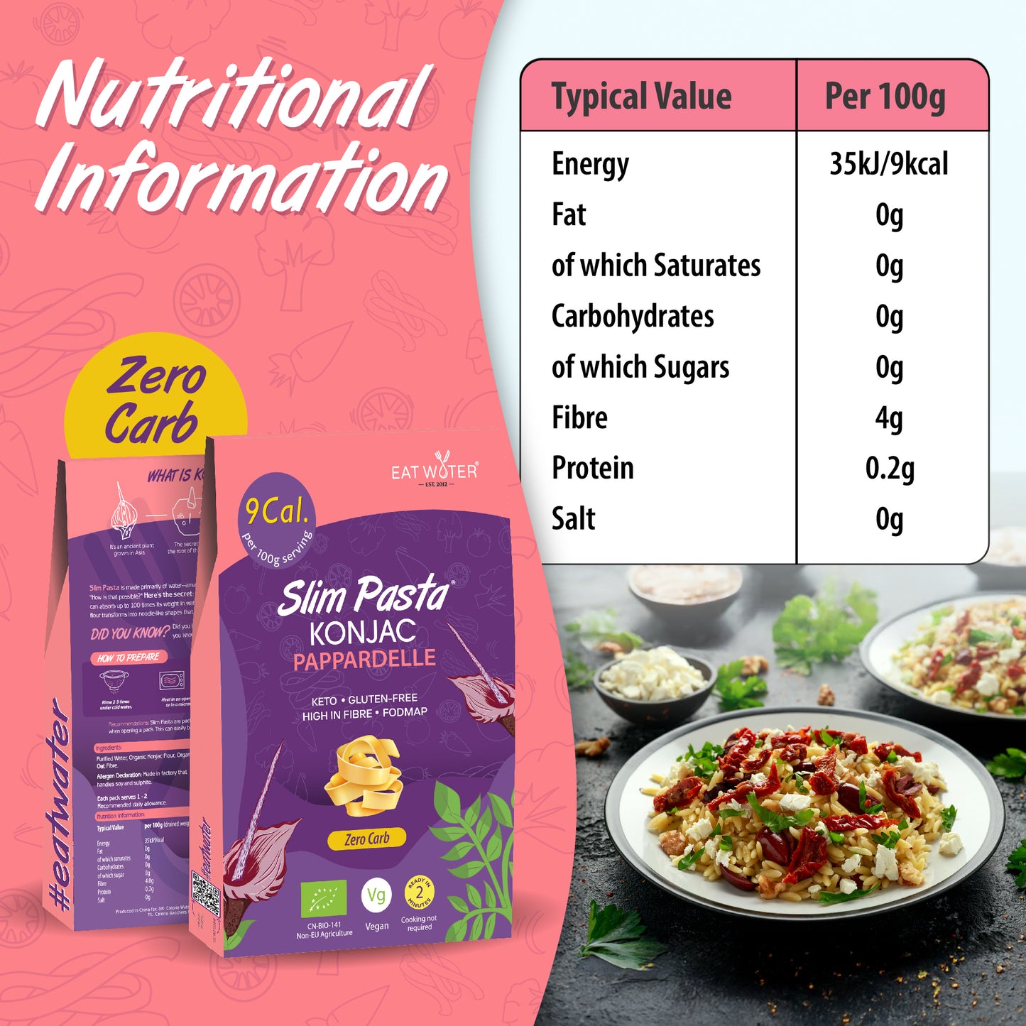 Eat Water Slim Organic Papardelle