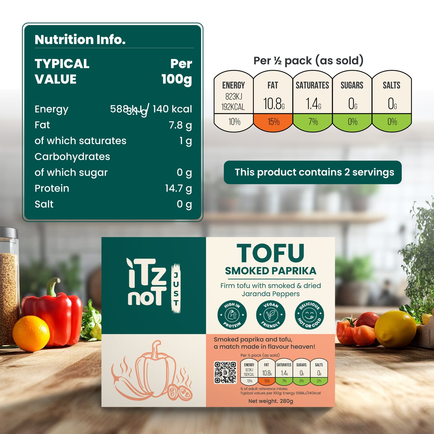 'iTz noT Just' Tofu - Smoked Paprika