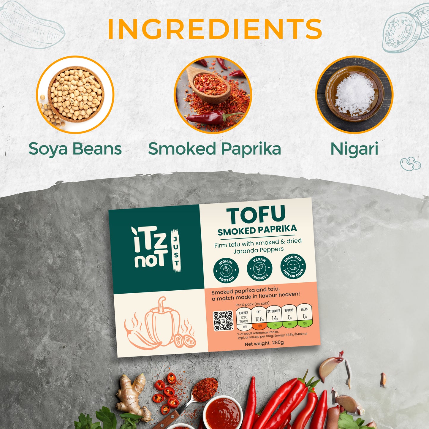 'iTz noT Just' Tofu - Smoked Paprika