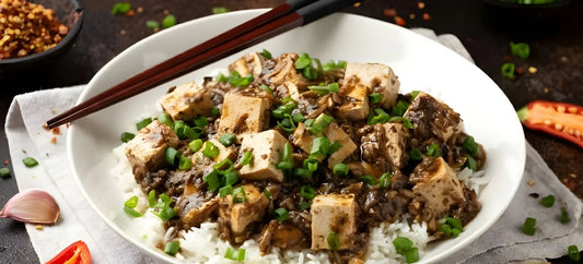 Lemon Garlic Tofu & Cauliflower Tapioca Rice