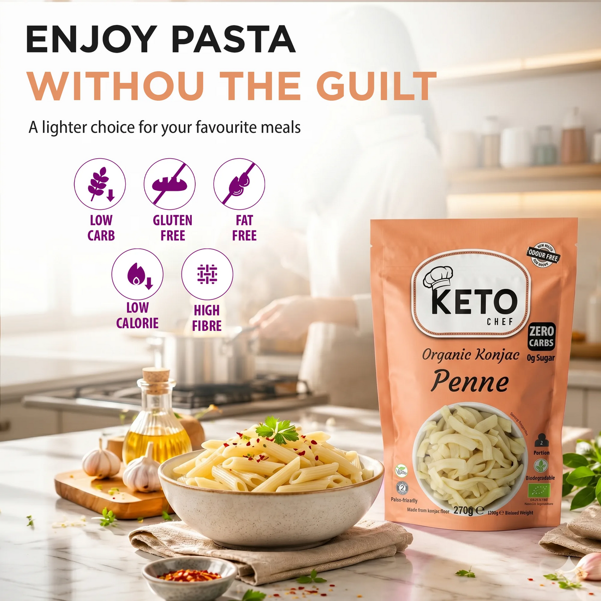 Keto Chef Penne Pasta