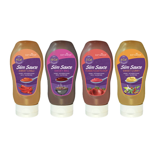 Eat Water Slim Sauce Assorted Combo (Sweet Chilli, Sweet Curry, BBQ, Ketchup)
