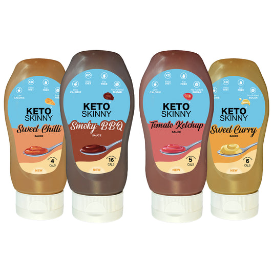 Keto Skinny Assorted Combo(Sweet Chilli, Sweet Curry, BBQ, Ketchup)