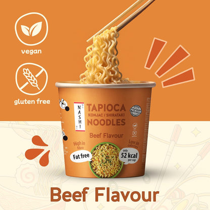 Nashi Tapioca Konjac Shirataki Pot Noodles- Beef Flavour
