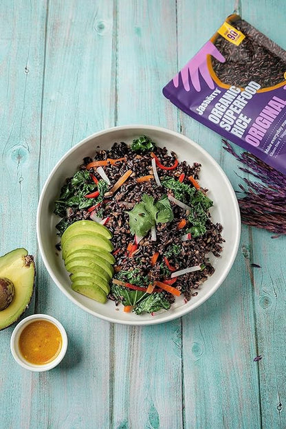 Jasberry Organic Rice - Superfood Rice with High Antioxidants, Ready to Eat or Heat, 100% Jasberry Rice, Non-GMO, Gluten-Free, USDA Certified Organic, Vegan (Pack of 6, Original)