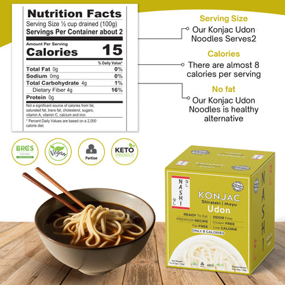 Nashi Konjac Shirataki Premium Udon Noodles
